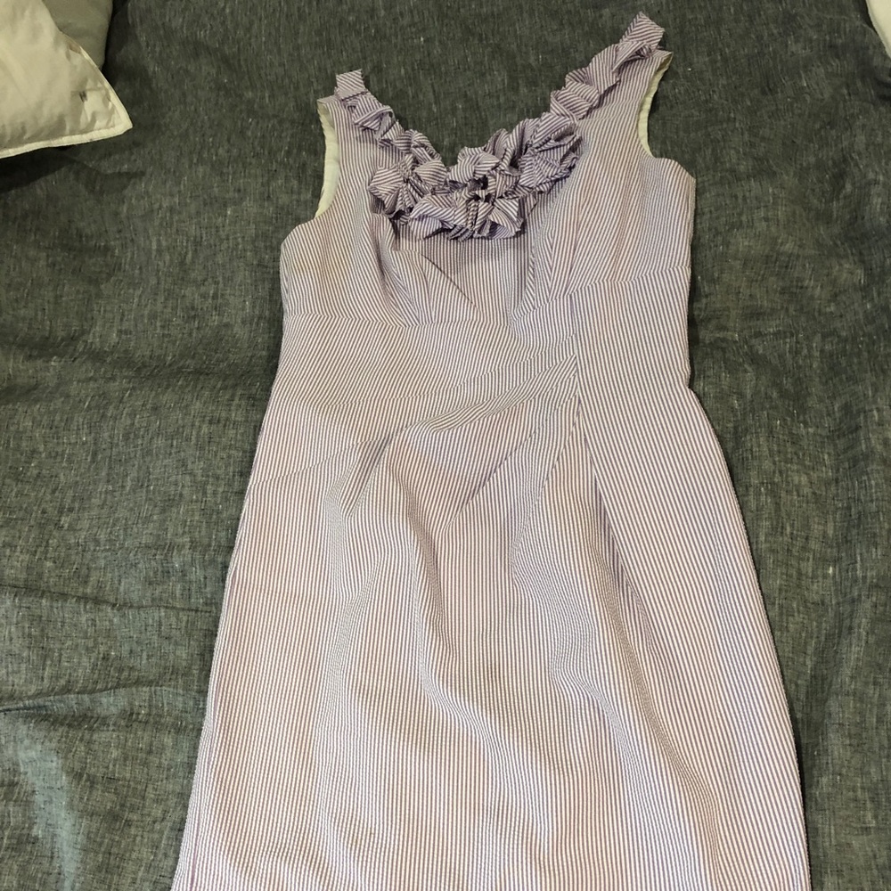 Purple seersucker dress